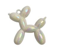 Generico 5 unids/lote 46x50mm 3D acrílico globo perro colgantes y colgantes multicolor mezclados collar DIY llavero que hacen, One Size, Resina, Sin gemas.