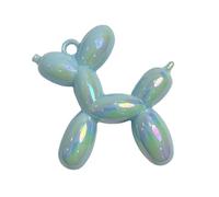 Generico 5 unids/lote 46x50mm 3D acrílico globo perro colgantes y colgantes multicolor mezclados collar DIY llavero que hacen, One Size, Resina, Sin gemas.