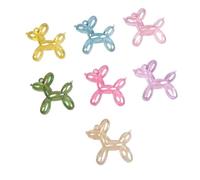 Generico 5 unids/lote 46x50mm 3D acrílico globo perro colgantes y colgantes multicolor mezclados collar DIY llavero que hacen, One Size, Resina, Sin gemas.