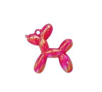 Generico 5 unids/lote 46x50mm 3D acrílico globo perro colgantes y colgantes multicolor mezclados collar DIY llavero que hacen, One Size, Resina, Sin gemas.