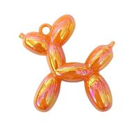 Generico 5 unids/lote 46x50mm 3D acrílico globo perro colgantes y colgantes multicolor mezclados collar DIY llavero que hacen, One Size, Resina, Sin gemas.