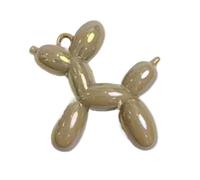 Generico 5 unids/lote 46x50mm 3D acrílico globo perro colgantes y colgantes multicolor mezclados collar DIY llavero que hacen, One Size, Resina, Sin gemas.