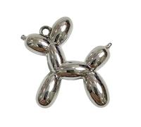 Generico 5 unids/lote 46x50mm 3D acrílico globo perro colgantes y colgantes multicolor mezclados collar DIY llavero que hacen, One Size, Resina, Sin gemas.