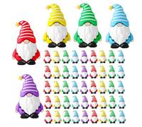 Genérico 50 Muñequitos Elfo Mini - De Pascua De Conejitos Sin Rostro Y Estatuillas De Goma Elfo Escondidas para De Pascua | Decoración De Lindo para Porche Mesita De Noche Escritori