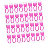 Genérico 50 Piezas Tazas de Anillo para Pestañas Soporte Práctico y Ligero para Extensiones de Pestañas y Maquillaje Anillos de Plástico con Esponja Compatible
