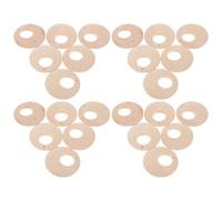 Genérico 50 Unidades Pendientes Madera sin Terminar con Agujero Colgantes Redondos Madera Natural para Fabricación Joyería Bricolaje Artes Manualidades