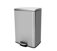 Genérico 50L Rectangular Stainless Steel Pedal Garbage Bin 13-Gallon Modern Waste，Compatible For Household Office Kitchen