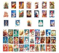 Genérico 50X Christmas Greeting Cards, Vintage Holiday Postcard Set, perfecto para Sending Warm Wishes to Friends and Family During the Festive Season