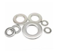 Genérico 555/1035 piezas M1.6 M2 M2.5 M3 M3.5 M4 M5 M6 M8 M10 M12 M16 304 A2 Acero inoxidable GB97 Kit surtido de arandelas planas Juego de juntas lisas(Set A 555pcs)