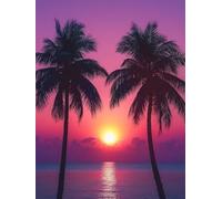 Genérico 5D Atardecer Diamond Painting Adultos, Océano Pintura de Diamante Kit Completo, Diamond Painting Adultos Manualidades, DIY Pintura De Diamante Para Kit, Para Decoración Hogar 100x120cm -2618