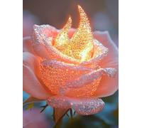 Genérico 5D Flor Diamond Painting Adultos Kit, DIY Moderno Pintura de Diamantes, 5D Cuadrado Diamond Art Kit, Bricolaje Dibujo con Diamantes, para Principiantes Decoración del Hogar 50x70cm（PF-56130）