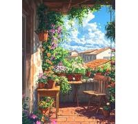 Genérico 5D Flor Diamond Painting Adultos, Paisajes Pintura de Diamante Adultos Kit, Bricolaje Diamond Art Manualidades Kits, Dibujo de Diamantes Kit Completo, para Decoración de Hogar, 60x80cm -2671