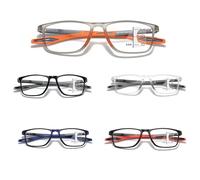 Genérico 5er-Packung Anteojos de lectura Deportivo TR90 Bisagras Resorte multifocales Gafas de Lectura para unisex(3.0x)