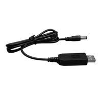 Genérico 5V to 12V Step Up USB - 5V to 9V/12V Step Up Cable Cord with DC Jack Small - Portable DC Connect Male, Voltage Step-Up Cable for Fan Table Lamp Piano Keyboard Audio Wireless Router Speakers