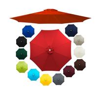 Genérico 6/8 Varillas Toldo de Recambio de Sombrilla Patio 2.0m 2.30m 2.5m 2.7m 3.0m 3.5m Cubierta de Repuesto para Sombrilla Jardín para Piscina Exteriores(Red,2.0m/6ribs)