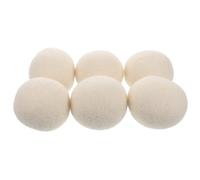 Genérico 6 Bolas de Lana de Color Claro para Secadora Reutilizables Antistáticas, Ayudantes de Secado Suaves para Lavadoras y Secadoras Domésticas