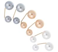Genérico 6 Broches de Perlas Sintéticas Alfileres de Seguridad para Cuello Broches de Solapa Mixtos 6 Piezas Accesorios Decorativos para Faldas y Vestidos Diseño Resistente Aleación