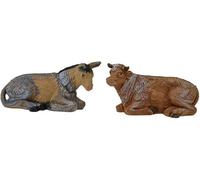 Generico 6 cm Set bue y asno en PVC Lux