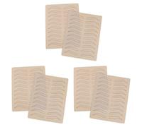 Genérico 6 Hojas de Piel de Práctica, Flexible y Realista, Color Negro Marco para Cejas, Adecuado para Salón y Aprendizaje de Microblading y Técnicas de Sombreado