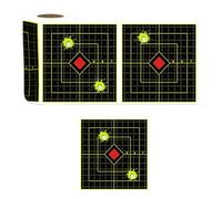Genérico 6-Inch Splatter Target Stickers | 100-Pack Fluorescent Yellow Adhesive Targets | Sticky For Professional Throwing Practice | Ideal For Paintballs Airsoft | Training Aid F́or Accuracy
