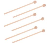 Genérico 6 Mazos Baquetas Extremo Redondo Diseño Bien Elaborado de Percusión de Madera y Desarrollo Musical para Instrumentos Musicales para Enseñanza Escolar