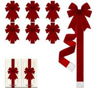 Genérico 6 Pcs Valentine's Day Pink Heart Large Bow Decoration, 2026 New 78.74in Large Pink Satin Ribbons, for Window, Kitchen & Party Décor (6PCS-C)