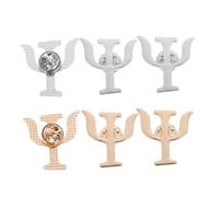 Genérico 6 piezas Broches de Psicología Vintage Aleación de Doradas y Plateadas Multipropósito para Mochila y Solapa Accesorios Duraderos para Hombres y Mujeres