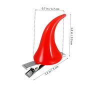 Genérico 6 Piezas Clip para Cabello Demonio Halloween Accesorio de Resina con Pinza Cocodrilo Fuerte para Mujer Decoración Cosplay Negro Blanco y Rojo