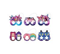 Genérico 6 PIEZAS Demon Hunters accesorios periféricos para cosplay máscara de papel tamaño de ajuste elástico