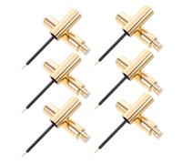 Genérico 6 Piezas Kit de Tubos Recargables para Máscara de Pestañas y Aceite de Labios Dorado de 10ml, Plástico Portátil Adecuado para Maquillaje DIY y Maleta