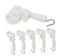 Genérico 6 Piezas Mecanismo Inclinación para Persianas Varitas Repuesto Horizontales Control Fácil Instalación Color Blanco Ligero Resistente para Ventanas