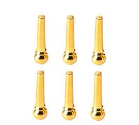 Genérico 6 Piezas pasadores de puente de guitarra de metal clavijas de guitarra acustica guitarras pasadores de puente de guitarra acústica pasadores de puente de guitarra de latón Golden