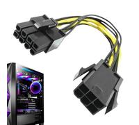 Genérico 6 pines a 8 pines GPU Adapter - Copper Clad Aluminio 18 cm | Graphics Card Cable, PCIe Converter Adapter Cable | Stable Power Connection GPU Adaptor For Desktop Computer Graphics Card Use