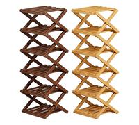 Genérico 6 Tier Shoe Rack - Foldable Shoe Storage, Footwear Rack for Boots Sneakers High Heels, Shoes Shelf with Upright Structure, Footwear Storage, Entryway Racks for Home Living Room Use