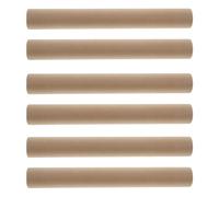 Genérico 6 Tubos de Papel Kraft para Embalaje y Envío Tapas de Plástico, Tubo Redondo de 45 Mm de Diámetro Interior y 40 Cm de Largo, Caja de Almacenamiento para Carteles, Caligrafía