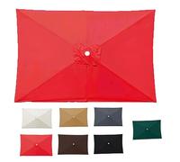 Genérico 6 varillas 8 varillas Tela de Recambio para Sombrilla de Patio 3x2m 2x2m Toldo de Repuesto para Sombrilla de Rectángulo para Exteriores Protección UV 50+(Red,2.0x3.0m)