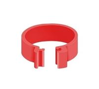 Genérico 60 uds 16/18/20mm 6 Colores Anillos for Pata de Pato Pollo Herramienta identificación Animales Ganso Etiqueta en Blanco for pie Hebillas con Clip Banda(Red,20mm)