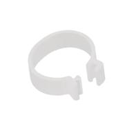 Genérico 60 uds 16/18/20mm 6 Colores Anillos for Pata de Pato Pollo Herramienta identificación Animales Ganso Etiqueta en Blanco for pie Hebillas con Clip Banda(White,18mm)