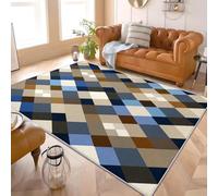 Genérico 60x90 Cm Lavable de Pelo Corto Alfombra Interior 3D Plantas Helecho Alpino No Pierde Pelo Antideslizante Sala Estar Dormitorio Alfombra Negro 3D Fácil de Limpiar Suave Impreso Felpudo