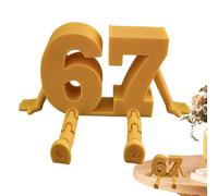 Genérico 67 Action Figure - Articulated Joints 6 7 Number Home Decor, Partner Action Figure Art Sculpture | 3D Printed Modern Figurine For Shelf Entryway Desk Cabinets Office Living Room