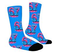Genérico 67 Calcetines Divertidos 67 Calcetines Divertidos Niños 67 Meme Funny Steal a Brainrot Socks Diseño Medias Funny 67 Socks novedosos patrones Para Diario Deportes Voleibol Baloncesto