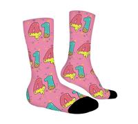 Genérico 67 Calcetines Niño Calcetines Divertidos Unisex 67 Meme Six Seven Socks Italian Brainrot Diseño Medias Italian Brainrot 67 Socks Crew Para Navidad Cumpleaños