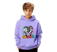 Genérico 67 Fun Meme Sudadera con Capucha 6 7 Meme Disfraz Manga Larga Sudaderas Casual Suave y Cómodo 67 Sudaderas Divertida Sudadera con Capucha para Niños y Niñas