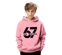 Genérico 67 Fun Meme Sudadera con Capucha para Niños y Niñas Divertida Six Seven Estampado Casual Sudaderas Manga Larga Talla Grande Holgada Deportiva Sudaderas