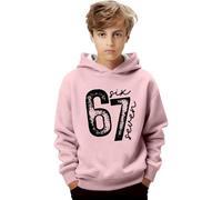 Genérico 67 Six Seven 6-7 - Sudadera Niño 67 Meme Divertido Italiano Sudaderas con Capucha Sudadera con Capucha Estampada para Niño 67 Multicolor de Invierno