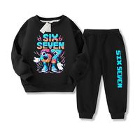 Genérico 67 Six Seven Sudadera Niña Niño, Meme Divertido Italiano Brainrot Sudadera con Capucha, Estilo Hip Hop Streetwear Y2K, Sudadera Gaming para Niños y Adolescentes
