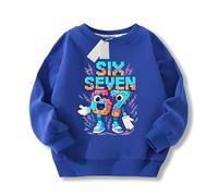 Genérico 67 Six Seven Sudadera Niña Niño, Meme Divertido Italiano Brainrot Sudadera con Capucha, Estilo Hip Hop Streetwear Y2K, Sudadera Gaming para Niños y Adolescentes