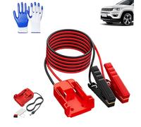 Genérico 6FT 12AWG Car Battery Jumper Cable with Adapter,Car Cables Kit, Heavy Duty Truck Jump Leads,Temperature Resistance for mini car, Golf carts, Outdoor Activities (1PCS)