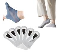 Genérico 6Pairs Ultra Thin Liner Socks Non Slip ComBed Cotton No Show Socks - Breathable Seamless Low Cut Sock for Men and Women (B-White)