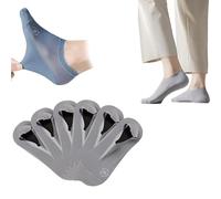 Genérico 6Pairs Ultra Thin Liner Socks Non Slip ComBed Cotton No Show Socks - Breathable Seamless Low Cut Sock for Men and Women (C-Light Gray)